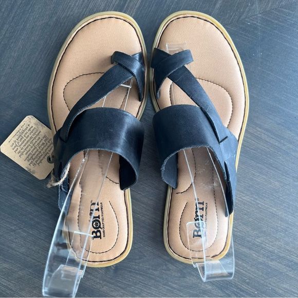 BORN Veda Comfort Strappy Sandal in Black Leather Size 7 NEW - Picture 9 of 14